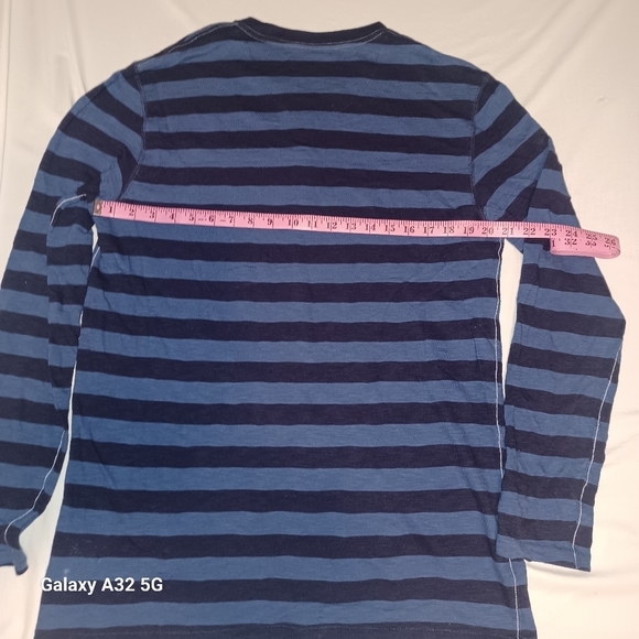 Gap Mens 1969 Blue Stripped Long Sleeve T- Shirt Size L - Picture 4 of 14